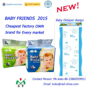 PP Tape PE Film Disposable Baby Diaper Nappy Factory